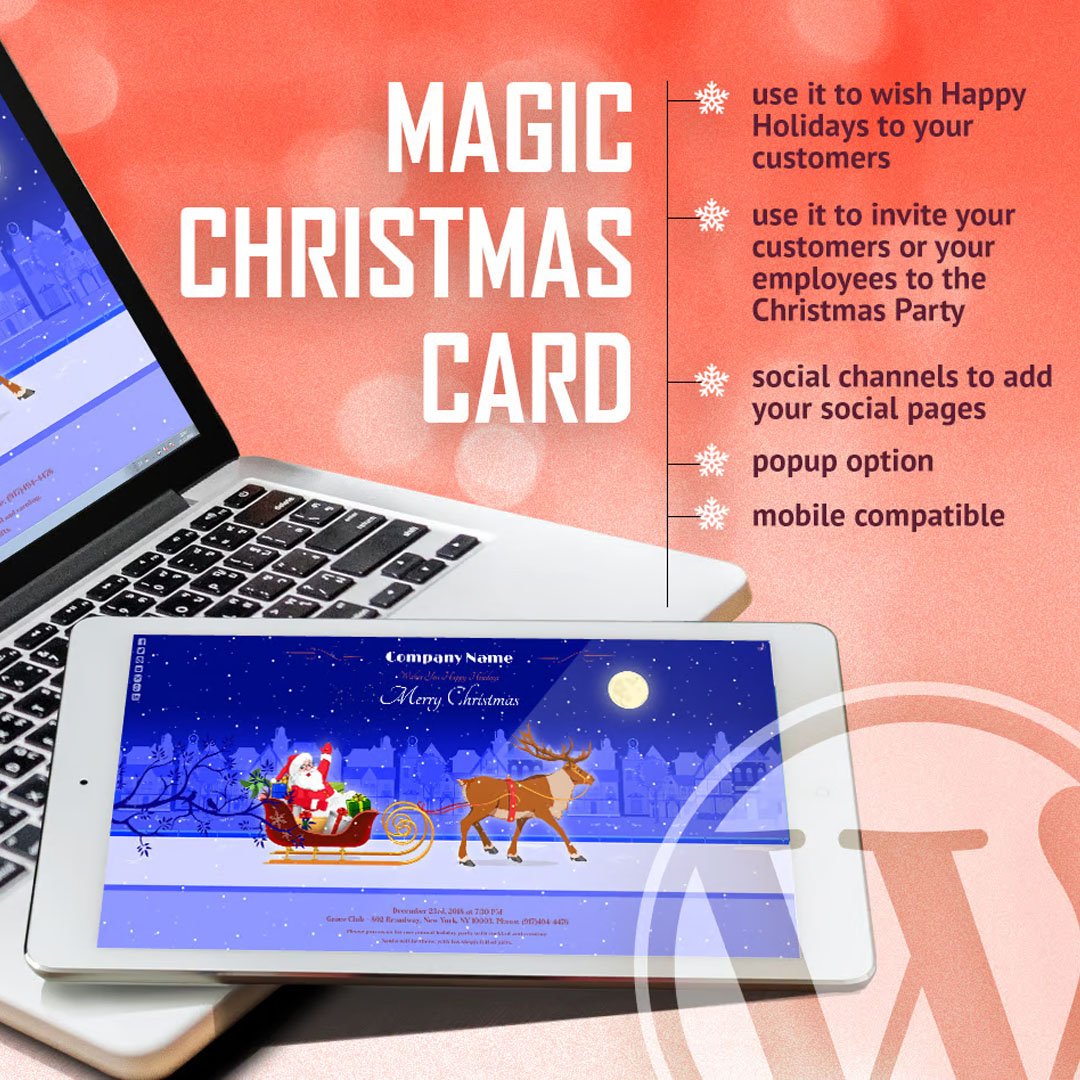 Magic Christmas Card With Animation - WP Plugin